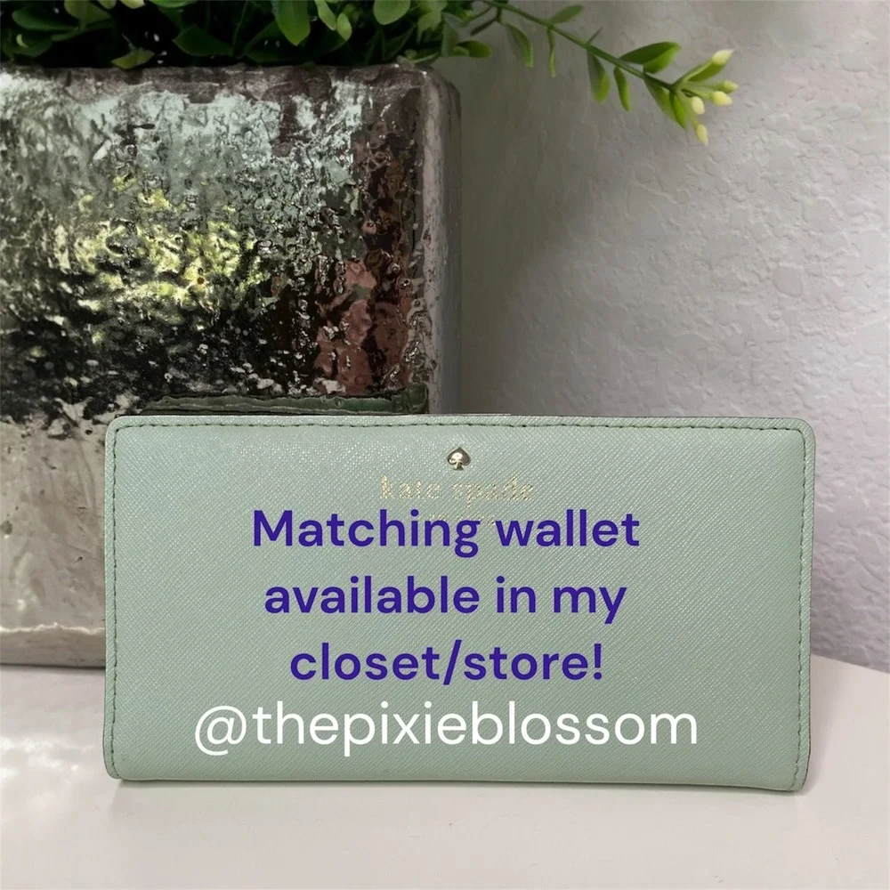 Kate Spade Cedar Street Maise Satchel in Mint Mojito Saffiano Leather Dome Bag - Picture 11 of 11